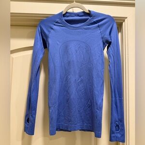 lululemon athletica Vibrant Blue Long Sleeve Tee